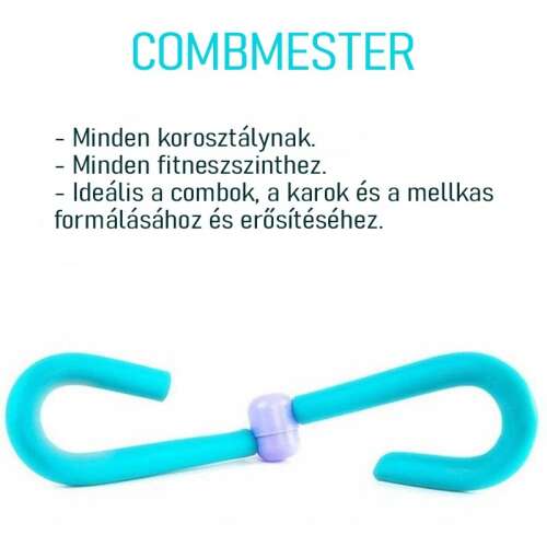 Comberősítő, láberősítő fitnesz eszköz, kék, edzőeszköz, lábformáló, karformáló, mellkasformáló