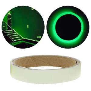 Fluorescent glow in the dark tape, 3 meter roll, green, self-adhesive, for safety and decoration - Work Safety
