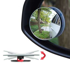 Blind spot mirror, car mirror accessory, adjustable, wide angle, safety - Rearview mirror accessory
