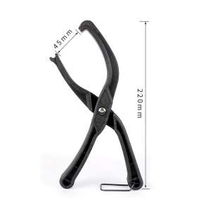 Black bicycle tire lever tool with dimensions - Pliers