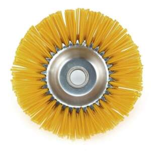 Gelber Bürstenkopf zum Unkrauttrimmen und Kantenmähen, kompatibel mit den meisten Freischneidern - Garten