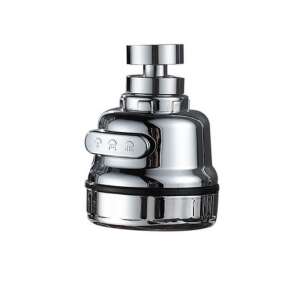Chrome kitchen faucet sprayer head with 360 degree rotation and adjustable water flow - Nonbrand Faucet