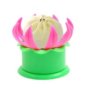 Bao bun maker, green and pink plastic, easy to use, makes perfect bao buns - Homyl