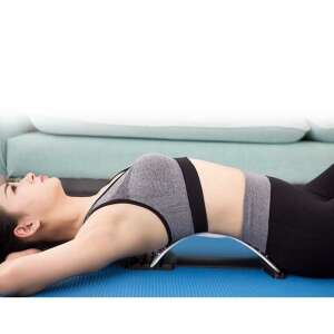 Back stretcher for posture correction and pain relief - Pillow to improve grip