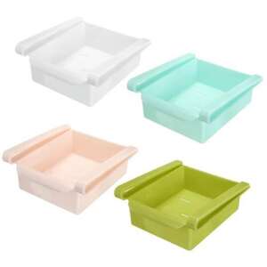 Set de 4 organizatoare pentru frigider, în culorile alb, verde, roz și albastru - Accesorii pentru frigider