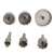 6 darabos lyukfűrész készlet fémhez, 22mm, 30mm, 35mm, 45mm, 50mm, 65mm
