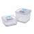 SOLIS vacuum storage container set, 2 pieces, 1000 ml and 2800 ml, clear, square, with date indicator and vacuum seal
