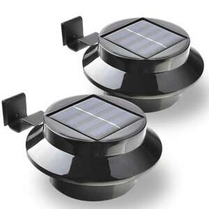 2 db Garden of Eden ereszcsatornára szelehető napelemes LED lámpa, fekete - Napelemes lámpa