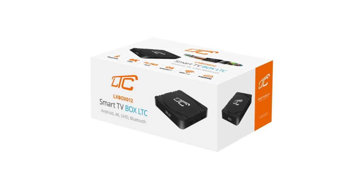 LTC Smart TV Box TV okosító, Android, 4K UHD + Bluetooth kapcsolat