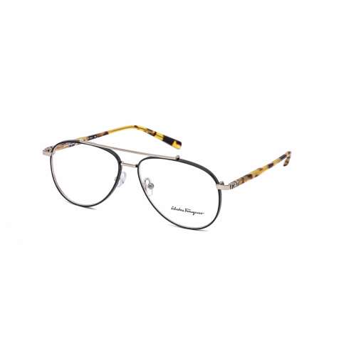 Salvatore Ferragamo SF2184 szemüvegkeret csillógó arany/fekete / Clear lencsék férfi 33587713