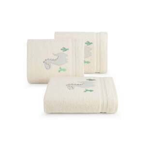 Baby40 dínós gyerek törölköző Krémszín 50x90 cm