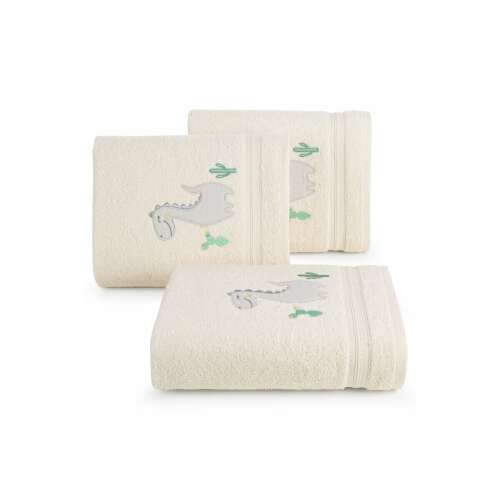 Baby40 gyerek törölköző, krémszín, 50x90 cm, 100% pamut, puha és nedvszívó, tökéletes gyerekeknek