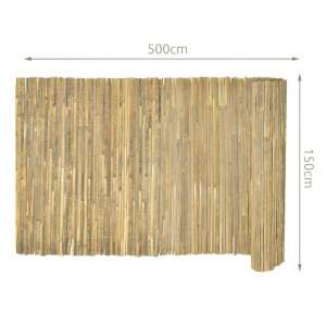 Bambusz kerítés takaró, árnyékoló, belátás gátló, 1,5 x 5 m