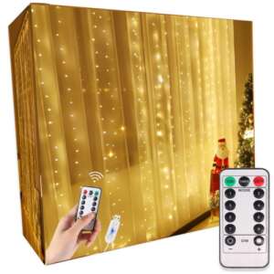 300 mikro LED USB vnútorná svetelná clona, 8 režimov svietenia, diaľkové ovládanie, teplá biela 85844509 - Sezónna výzdoba