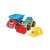 Construction toy set with dump truck, excavator and helmet