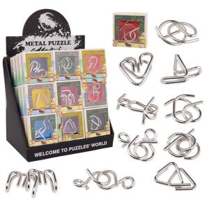 Metalldraht Puzzles - Sortierte Knobelspiele Logikspiele Sammlung - Logikspiele