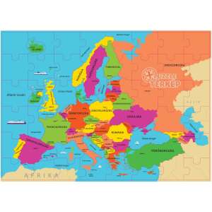 Europe map puzzle for kids, 69 pieces, learn countries and capitals - Puzzle