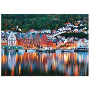 Ravensburger puzzle s 1000 dielikov s nočným pohľadom na Bergen, Nórsko - Puzzle