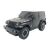 Front angled view of a black Távirányítós autó 1:24 JEEP Wrangler Rubicon remote control car