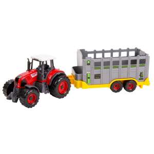 Fém traktor utánfutóval - 22 cm, többféle 85846600 Munkagépek gyerekeknek - Traktor