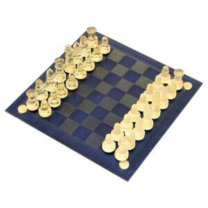 Set de șah din sticlă cu piese din sticlă mată și clară și tablă - Domino, șah