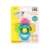 Baby Toys brand colorful plastic baby rattle with a smiley face, great for teething and sensory development