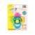 Baby Toys brand plastic rattle for babies, colorful, with a smiley face, for teething and playing