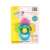 Baby Toys brand plastic rattle for babies, colorful, with a smiley face, for teething and playing