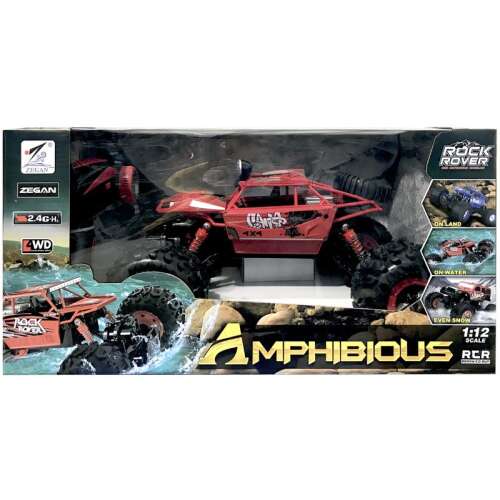 Zegan Rock Rover Amphibious 4x4 RC auto v balení, mierka 1:12, červené