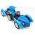 Bburago 1/18 méretarányú Bugatti TYPE 59 kék versenyautó, nyitott motorháztetővel