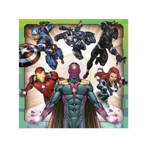Ravensburger Marvel Avengers 3x49 elementów puzzle, Vision, Iron Man, Black Widow, Black Panther, War Machine