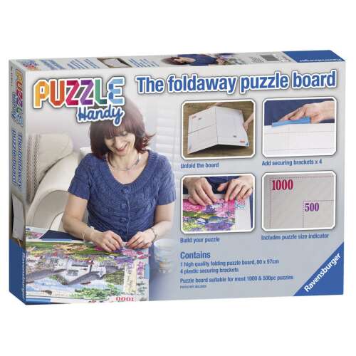 Ravensburger Puzzle Handy: Összecsukható puzzle tábla, 1000 darabos puzzle tábla, összecsukható, könnyen tárolható, 500 és 1000 darabos puzzle-hoz