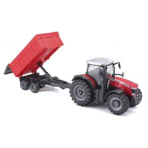 Traktor Bburago Massey Ferguson 8740S s prívesom - Bburago