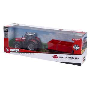 Bburago - Massey Fergusson 8740S utánfutóval 85847086 Munkagépek gyerekeknek - Traktor