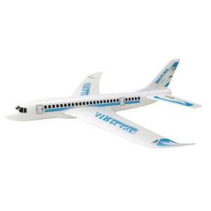 Biały szybowiec zabawka, 45 cm x 49 cm, dla dzieci, zabawa na świeżym powietrzu, start ręczny, szybowanie, akrobacje - Helikopter, latanie