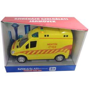 Ambulanță de jucărie galbenă cu lumini și sunete, marca Lendkerekes - Maşinuţe