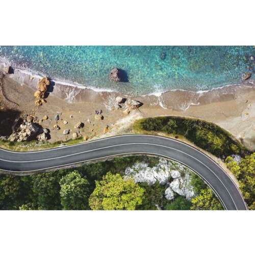 Ravensburger Coastal Road puzzle, 200 pieces, completed puzzle
