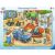 Puzzle Ravensburger 40-elementowe przedstawiające ruchliwy plac budowy z różnymi pojazdami budowlanymi