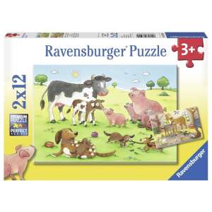 Boldog állatcsaládok 2 x 12 darabos puzzle 85849072 Puzzle - Sport - Állatok