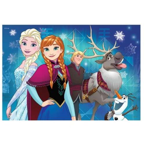 Ravensburger Frozen Severná žiara 2 x 24 dielikov puzzle s Elsou, Annou, Kristoffom, Svenom a Olafom