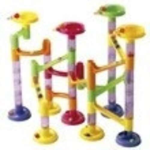 Marble run toy, 58 piece plastic marble run, colorful marble run, kids marble run, marble run game