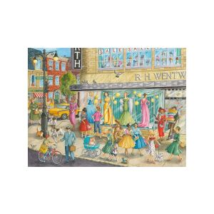 Ravensburger Divatos Seta 1500 piece jigsaw puzzle depicting a vintage fashion scene - Puzzle