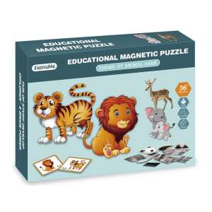Puzzle magnetic educativ, Temă Parc Zoologic, 36 piese, XiaoHuMa - Puzzle