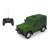 Green Land Rover Defender remote control car, 1:24 scale, with controller