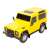 Yellow Land Rover Defender remote control car, 1:24 scale