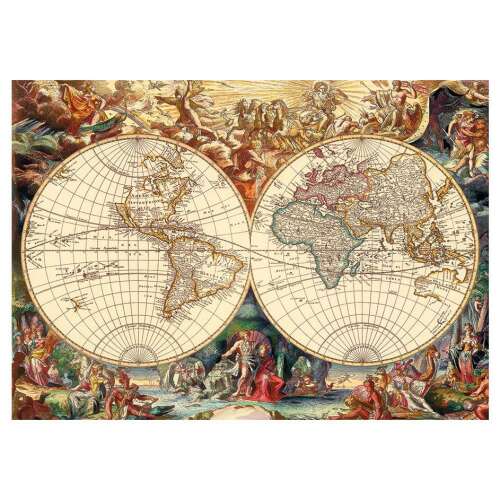 Antyczna mapa świata puzzle, 1000 elementów