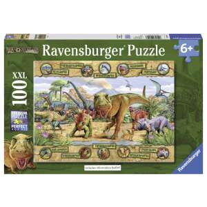 Ravensburger: Puzzle 100 db - Dinoszauroszok 85849394 Puzzle - 6 - 10 éves korig