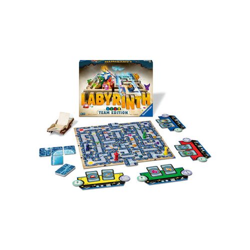 Ravensburger Labirintus Csapatjáték társasjáték játékelemekkel és dobozzal