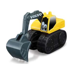Bburago Jr. Volvo Excavator toy for kids, yellow and black, with a grey scoop - Bburago