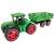 Green toy tractor with trailer, perfect for kids who love farm toys